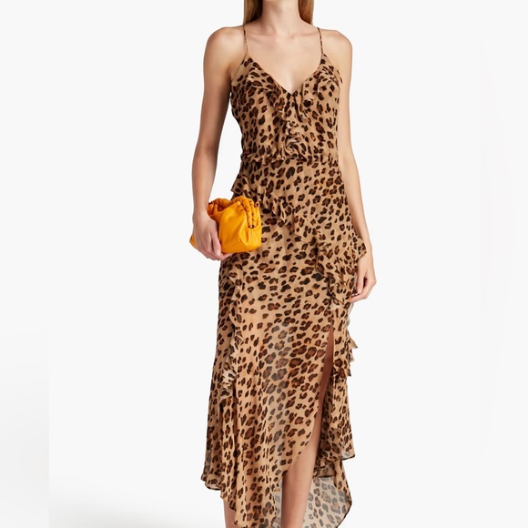 Veronica Beard Avenel Leopard Print Silk Dress - Picture 2 of 5